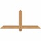 Ekena Millwork Eugene Smooth Timber Gable Bracket, Western Red Cedar, 48"W x 22"H x 1 1/2"D x 3 1/2"F, 11/12 Pitch GBW048X22X0204EUG00SWR - alternate 1